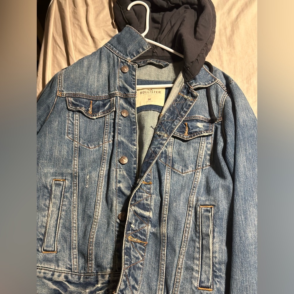 Hollister hooded jean jacket